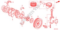 KRUKAS/ZUIGER(2.4L) voor Honda CR-V RV-SI 5 deuren 6-versnellings handgeschakelde versnellingsbak 2011
