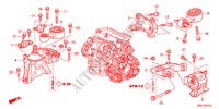 MOTOR BEVESTIGINGEN(DIESEL)(AT) voor Honda CR-V DIESEL 2.2 EX ADVANCED 5 deuren 5-traps automatische versnellingsbak 2011