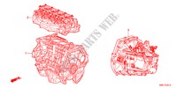 MOTOR MONTAGE/VERSNELLINGSBAKSAMENSTEL(2.0L) voor Honda CR-V ELEGANCE LIFESTYLE 5 deuren 6-versnellings handgeschakelde versnellingsbak 2011