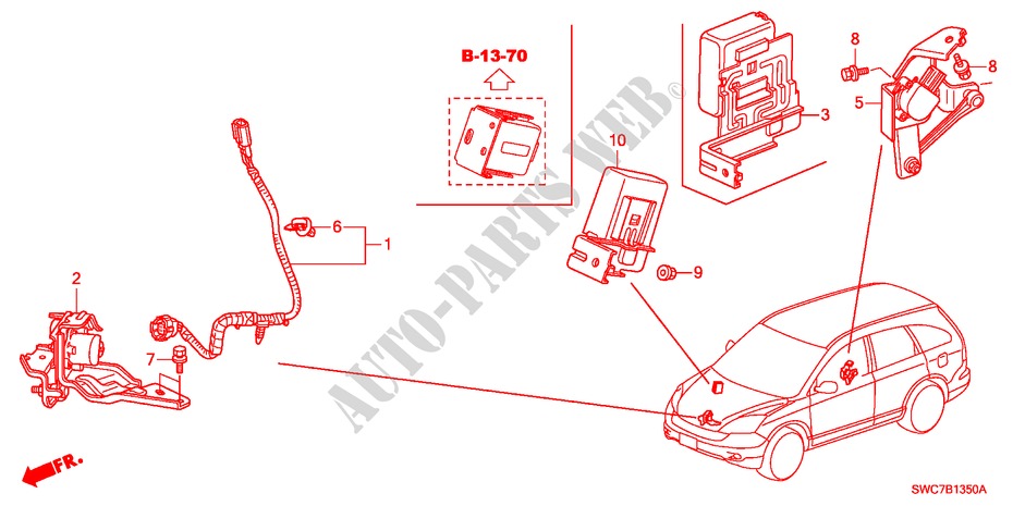 AUTOMATISCHE NIVELLERING REGELAAR voor Honda CR-V ELEGANCE LIFESTYLE 5 deuren 5-traps automatische versnellingsbak 2011