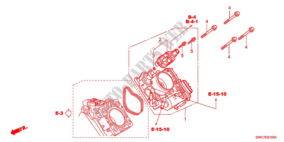 GAS HUIS(2.0L) voor Honda CR-V ELEGANCE 5 deuren 6-versnellings handgeschakelde versnellingsbak 2011