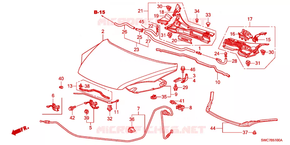 MOTORKAP(LH) Honda  CRV 2011 COMFORT RUNOUT LPG 6-versnellings handgeschakelde versnellingsbak 