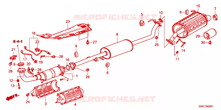 UITLAATPIJP/GELUIDDEMPER(2.4L) Honda  CRV 2011 RVSI 5-traps automatische versnellingsbak 