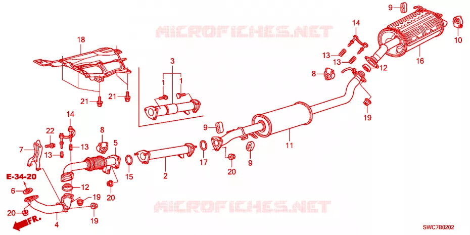 UITLAATPIJP/GELUIDDEMPER(DIESEL) Honda  CRV DIESEL 2011 2.2 COMFORT RUNOUT 5-traps automatische versnellingsbak 
