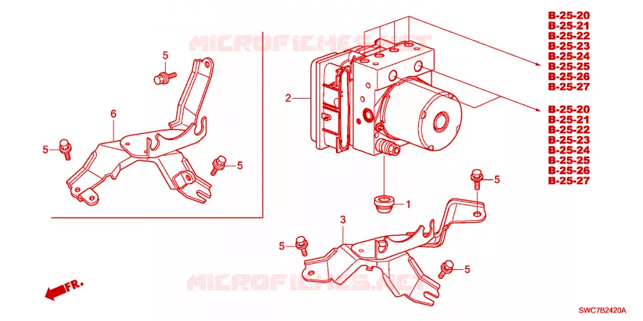 VSA MODULATOR Honda  CRV 2011 COMFORT RUNOUT 6-versnellings handgeschakelde versnellingsbak 