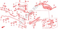 ACHTER ONDER ARM voor Honda SHUTTLE 2.3IES 5 deuren 4-traps automatische versnellingsbak 1999
