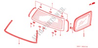 ACHTER RUIT voor Honda SHUTTLE 2.3IES 5 deuren 4-traps automatische versnellingsbak 1999