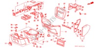 CONSOLE(RH) voor Honda SHUTTLE 2.3IES 5 deuren 4-traps automatische versnellingsbak 1999