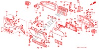 INSTRUMENTEN AFWERKING(LH) voor Honda SHUTTLE 2.3ILS 5 deuren 4-traps automatische versnellingsbak 1998