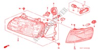 KOPLAMP voor Honda SHUTTLE 2.2ILS 5 deuren 4-traps automatische versnellingsbak 1995