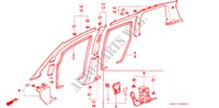 PILAAR AFWERKING(LH) voor Honda SHUTTLE 2.2IES 5 deuren 4-traps automatische versnellingsbak 1996