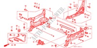 V. ZITTING COMPONENTEN (L.)(HOOGTE BIJSTELLER) voor Honda SHUTTLE 2.2IES 5 deuren 4-traps automatische versnellingsbak 1995