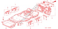 VLOERMAT voor Honda SHUTTLE 2.2IES 5 deuren 4-traps automatische versnellingsbak 1996