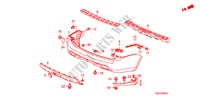 ACHTER BUMPER voor Honda PILOT TOURING 5 deuren 5-traps automatische versnellingsbak 2011