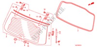 ACHTER LUIK GLAS voor Honda PILOT EX 5 deuren 5-traps automatische versnellingsbak 2011
