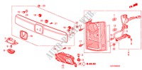 ACHTERLICHT/KENTEKEN LICHT voor Honda PILOT EX 5 deuren 5-traps automatische versnellingsbak 2011