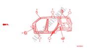DOORVOERTULLE(ZIJ) voor Honda PILOT EX 5 deuren 5-traps automatische versnellingsbak 2009