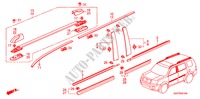 GIETWERK/DAK RAIL voor Honda PILOT EX 5 deuren 5-traps automatische versnellingsbak 2011