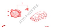 MISTLICHT voor Honda PILOT EX 5 deuren 5-traps automatische versnellingsbak 2011