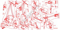 VEILIGHEIDSRIEMEN voor Honda PILOT EX-L 5 deuren 5-traps automatische versnellingsbak 2011
