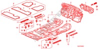VLOERMAT voor Honda PILOT EX-L 5 deuren 5-traps automatische versnellingsbak 2009