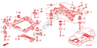 VOOR SUB FRAME voor Honda PILOT EX-L 5 deuren 5-traps automatische versnellingsbak 2011