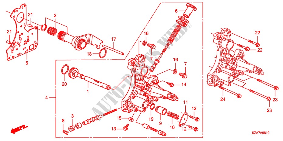 REGELAAR HUIS voor Honda PILOT EX-L 5 deuren 5-traps automatische versnellingsbak 2009