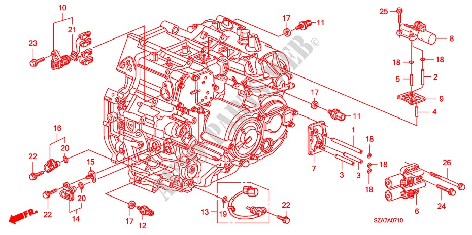SENSOR/DRAADSPOEL voor Honda PILOT EX-L 5 deuren 5-traps automatische versnellingsbak 2009