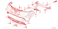 ACHTER BUMPER voor Honda CR-Z BASE 3 deuren 6-versnellings handgeschakelde versnellingsbak 2011