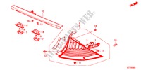 ACHTERLICHT/KENTEKEN LICHT voor Honda CR-Z BASE 3 deuren 6-versnellings handgeschakelde versnellingsbak 2011