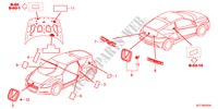 EMBLEMEN/WAARSCHUWINGSLABELS voor Honda CR-Z BASE 3 deuren 6-versnellings handgeschakelde versnellingsbak 2011