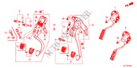 PEDAAL(LH) voor Honda CR-Z BASE 3 deuren 6-versnellings handgeschakelde versnellingsbak 2011