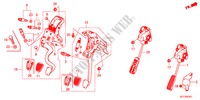 PEDAAL(RH) voor Honda CR-Z BASE 3 deuren 6-versnellings handgeschakelde versnellingsbak 2011