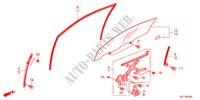 PORTIER GLAS/REGELAAR voor Honda CR-Z TOP 3 deuren 6-versnellings handgeschakelde versnellingsbak 2011