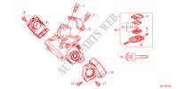 SLEUTEL CILINDER COMPONENTEN voor Honda CR-Z BASE 3 deuren 6-versnellings handgeschakelde versnellingsbak 2011
