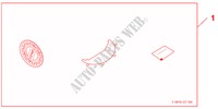 TANKKLEP DECORATIE IN ALUMINIUM LOOK voor Honda CR-Z TOP 3 deuren 6-versnellings handgeschakelde versnellingsbak 2011