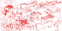 CONSOLE voor Honda ACCORD 2.4 LX 4 deuren 5-versnellings handgeschakelde versnellingsbak 2011