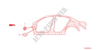 DOORVOERTULLE(ZIJ) voor Honda ACCORD 2.4 LX 4 deuren 5-traps automatische versnellingsbak 2011