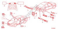 EMBLEMEN/WAARSCHUWINGSLABELS voor Honda ACCORD 2.4 EX 4 deuren 5-traps automatische versnellingsbak 2009