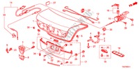 KOFFERBAK KLEP('11) voor Honda ACCORD 3.5 EX 4 deuren 5-traps automatische versnellingsbak 2011
