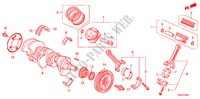 KRUKAS/ZUIGER(V6) voor Honda ACCORD 3.5 LX 4 deuren 5-traps automatische versnellingsbak 2010