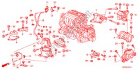 MOTOR BEVESTIGINGEN(L4)(AT) voor Honda ACCORD 2.4 LX 4 deuren 5-traps automatische versnellingsbak 2011