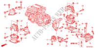 MOTOR BEVESTIGINGEN(V6) voor Honda ACCORD 3.5 LX 4 deuren 5-traps automatische versnellingsbak 2010