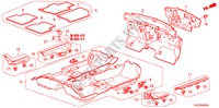 VLOERMAT voor Honda ACCORD 3.5 EX 4 deuren 5-traps automatische versnellingsbak 2011