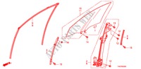 VOORPORTIER GLAS/REGELAAR voor Honda ACCORD 3.5 LX 4 deuren 5-traps automatische versnellingsbak 2009
