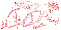 BUITEN PANELEN/ACHTER PANEEL voor Honda ACCORD 35LXI 4 deuren 5-traps automatische versnellingsbak 2012