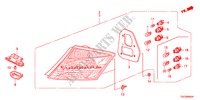 ACHTERLICHT/KENTEKEN LICHT voor Honda ACCORD V6 EX 2 deuren 5-traps automatische versnellingsbak 2011