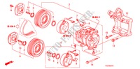 AIRCONDITIONER(COMPRESSOR)(V6) voor Honda ACCORD V6 EX 2 deuren 5-traps automatische versnellingsbak 2008