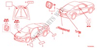 EMBLEMEN/WAARSCHUWINGSLABELS voor Honda ACCORD V6 EXG 2 deuren 5-traps automatische versnellingsbak 2010