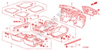 VLOERMAT voor Honda ACCORD V6 EX 2 deuren 5-traps automatische versnellingsbak 2010
